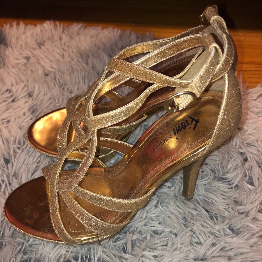 Glitter Gold Heels